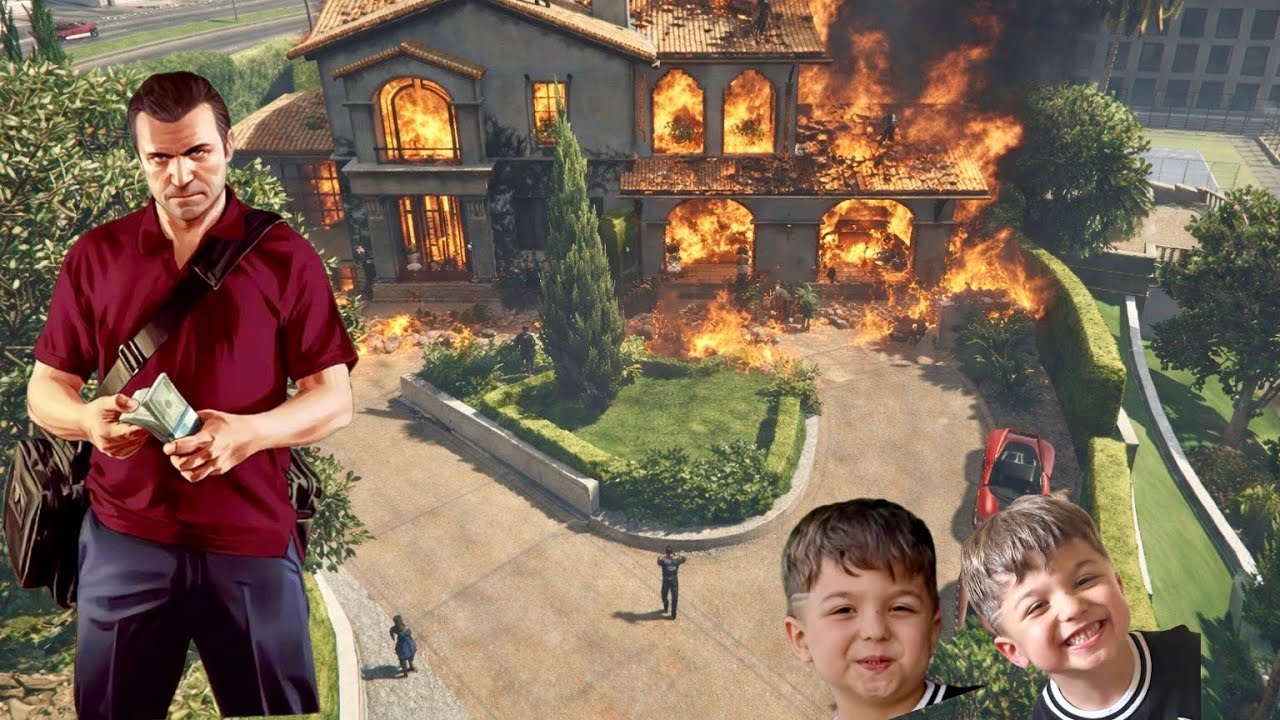 MICHAEL’IN EVİNİ YAKTILAR… YALNIZ BAŞINA İNTİKAMA GİTTİ! GTA5 MOD