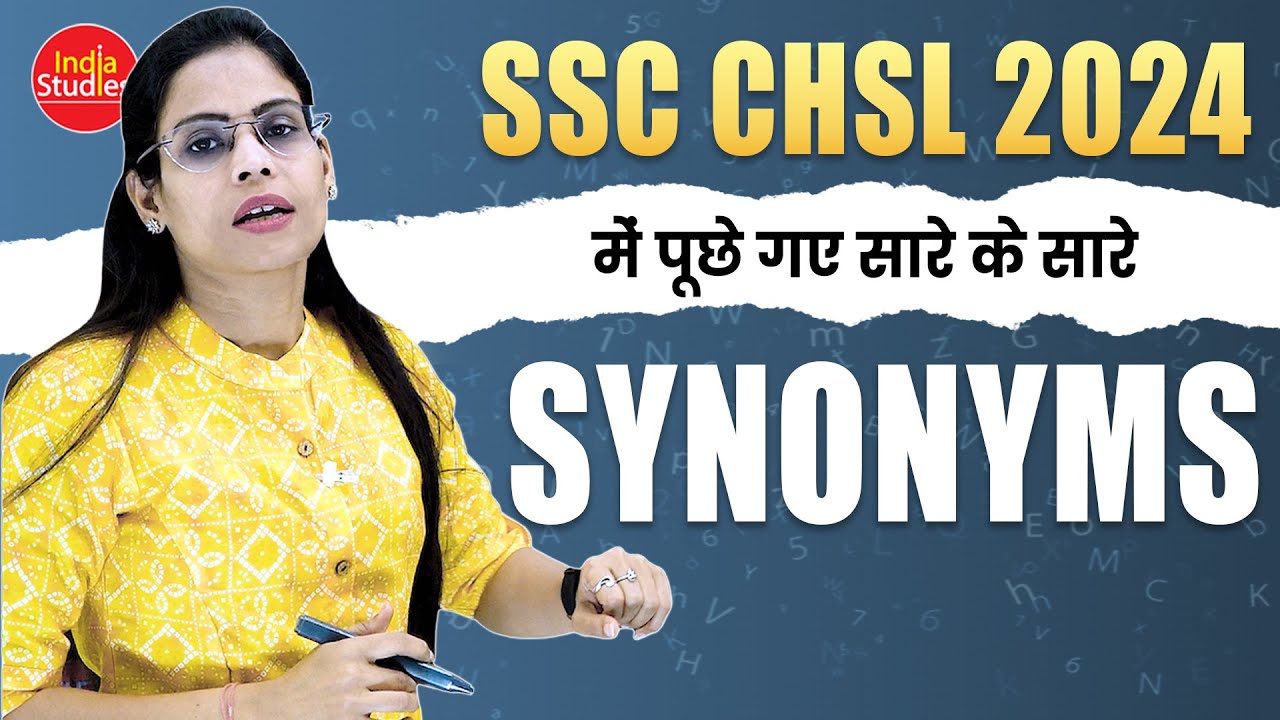 SSC CHSL 2024 All Synonyms  ||  With Soni Ma'am