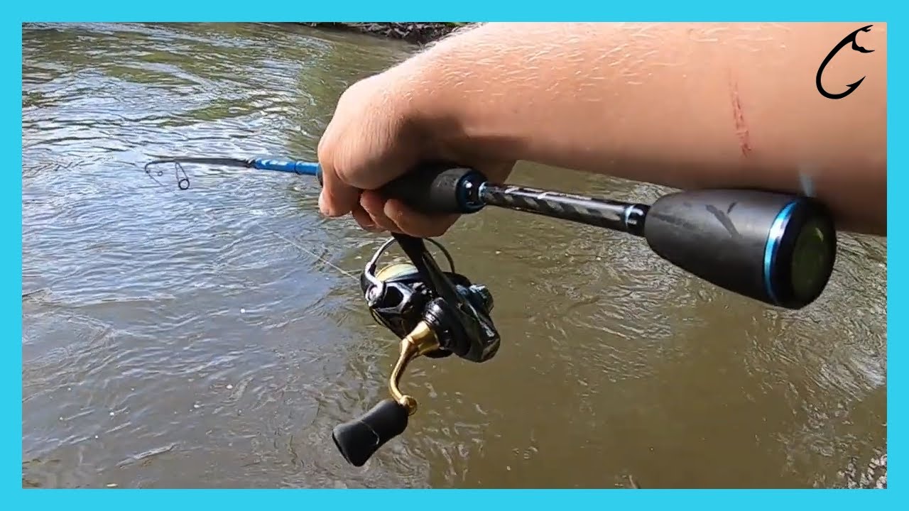 Ultra light mud river chub fishing with lures spinning with micro spinners - Ultralight chub fishing