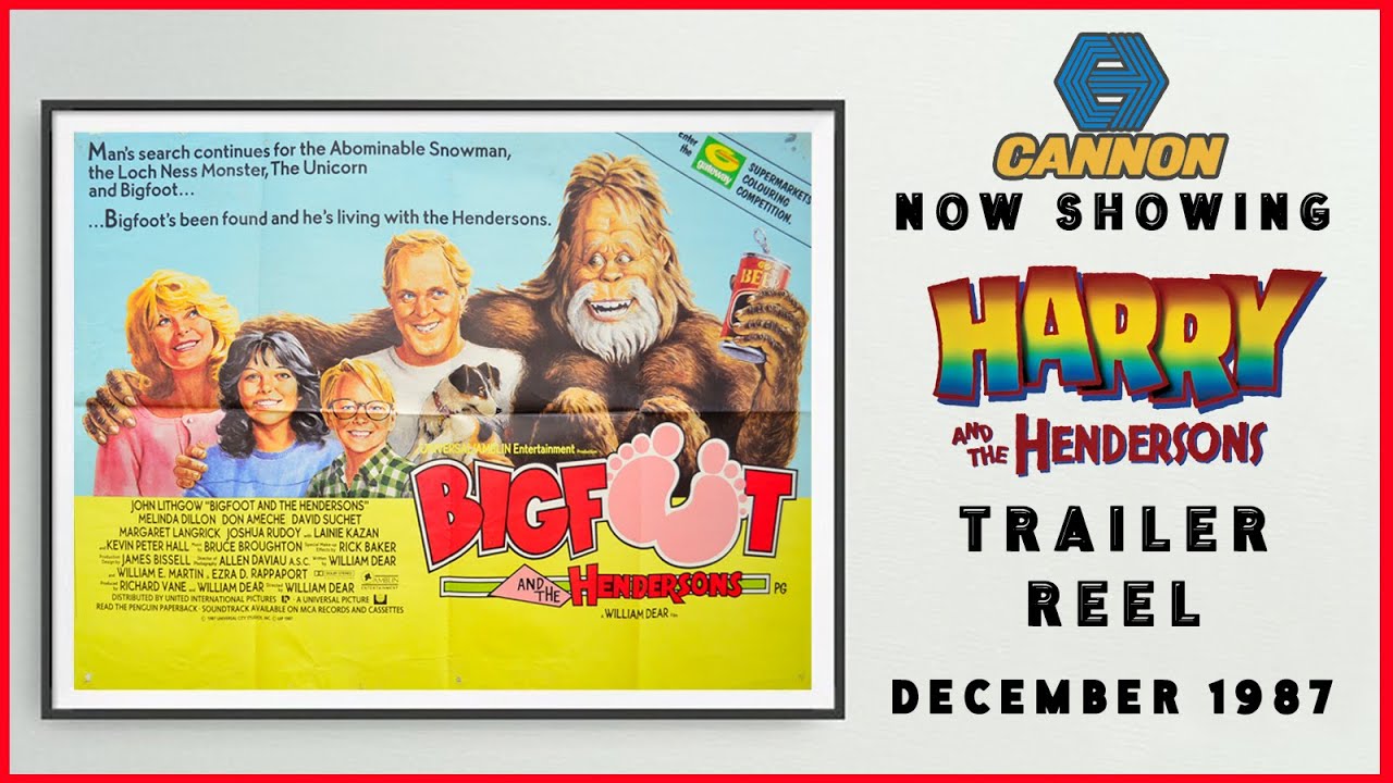 HARRY & THE HENDERSONS (December 1987 Cannon Cinema Trailer Reel) -- Home Cinema