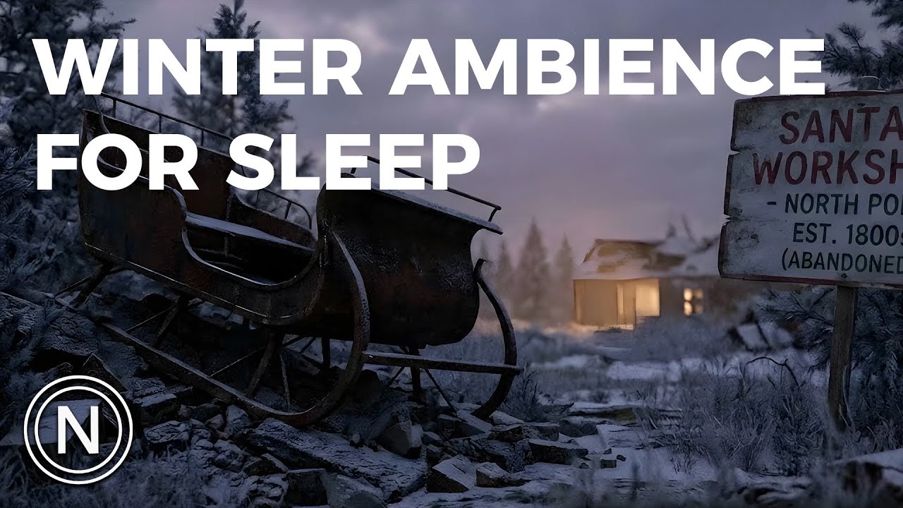 Post Apocalyptic Sleigh Ruins Abandoned Ambience to Sleep 10 Hours | 4K