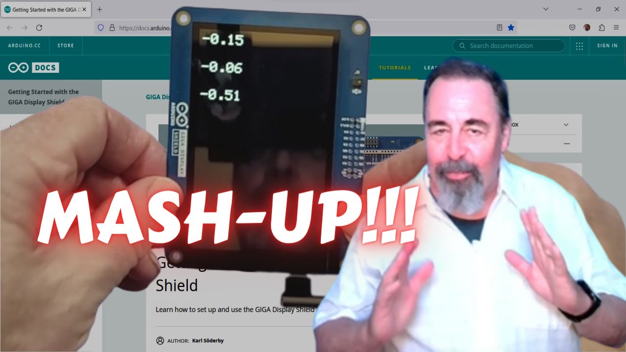 Arduino GIGA Display Shield IMU and Display Mashup