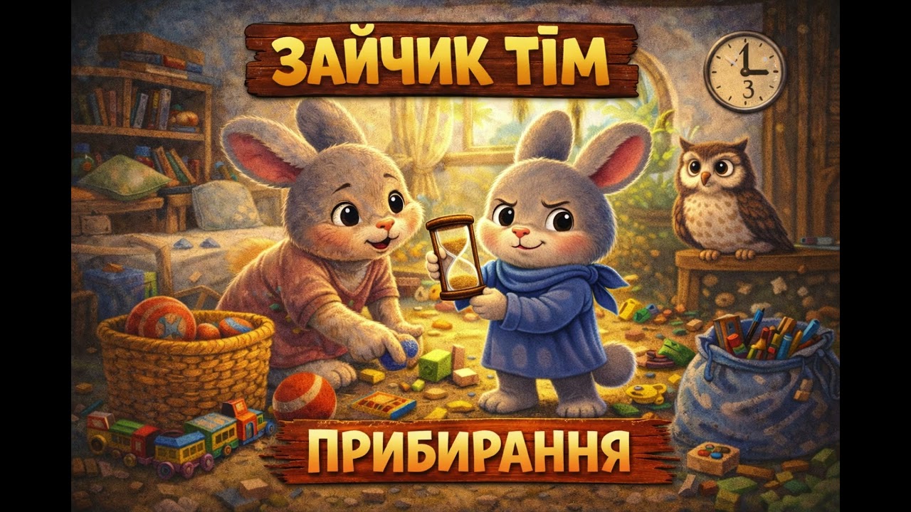 Зайчик Тім і прибирання | Казка перед сном для дітей