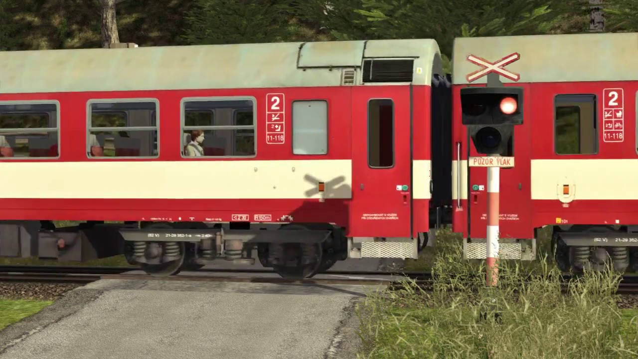 Train simulator 2018 - přejezd VÚD s pozitivním světlem 2