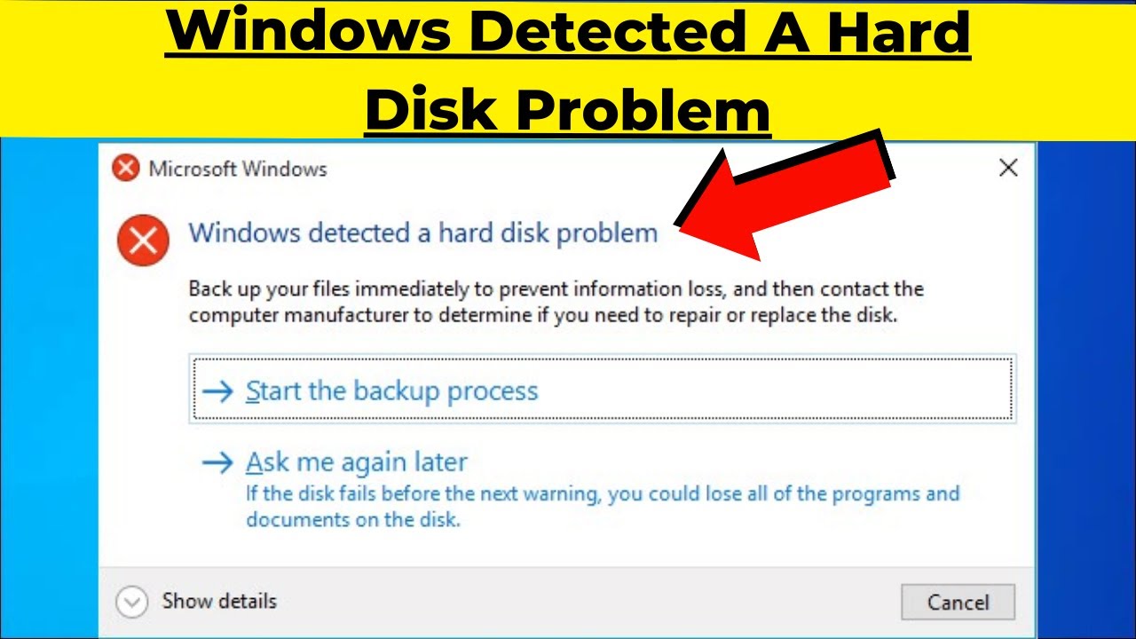 Исправление ошибки Windows &laquo;Обнаружена проблема с жестким диском&raquo; Windows 7/8/10/11 | 2024