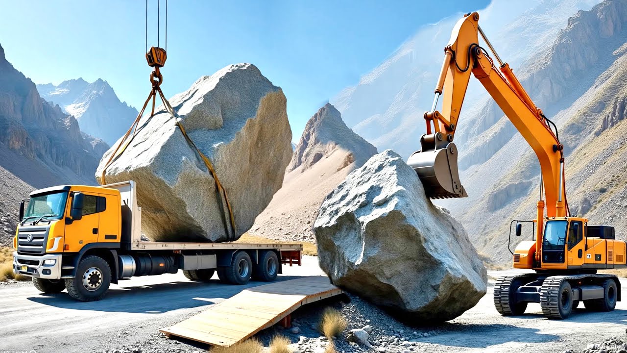 Amazing Mountain Working: How Truck Loading & Marbles Manufacturing Process
