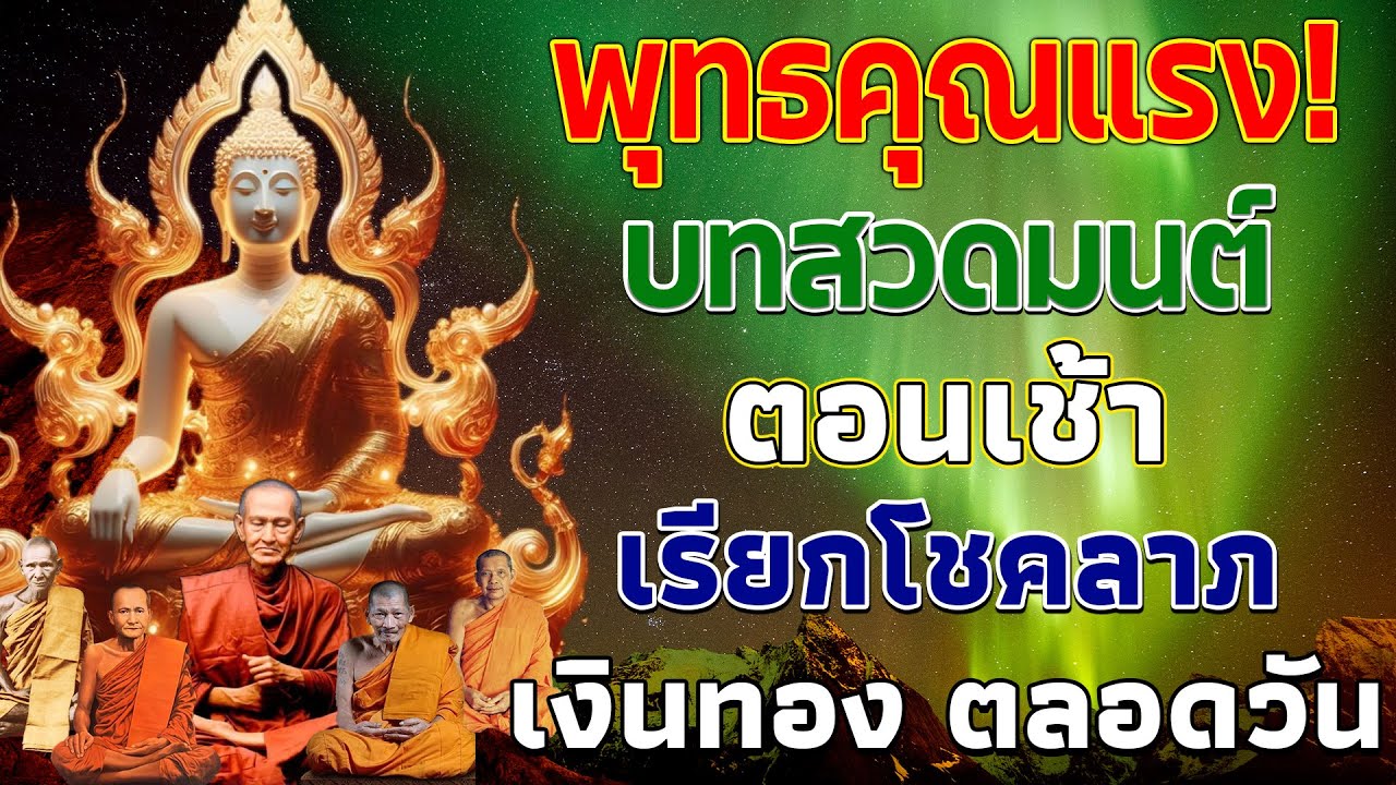 พุทธคุณแรง! บทสวดมนต์ตอนเช้า เรียกโชคลาภ เงินทอง ตลอดวัน🙏แค่เปิดฟัง เมื่อประตูเปิด โชคลาภเข้