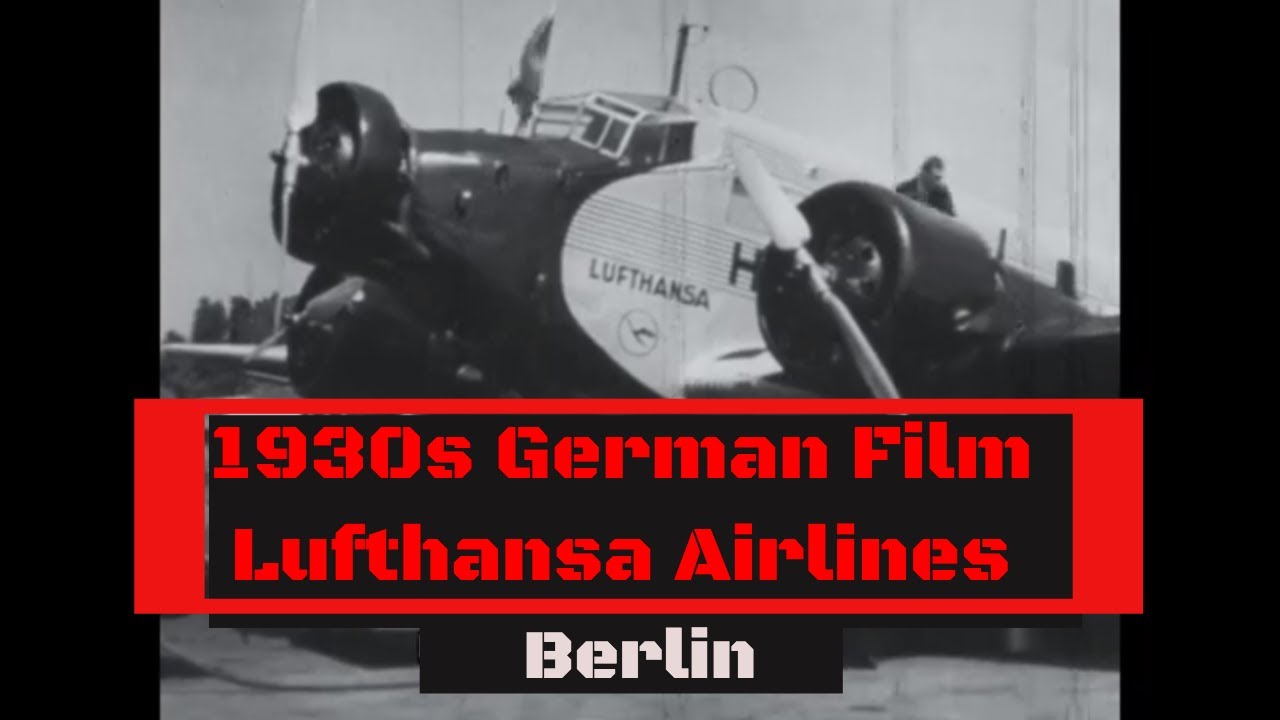 LUFTHANSA JUNKERS JU-52 TRIMOTOR FLIGHT   TEMPELHOF AIRPORT    1930s BERLIN GERMANY   75664