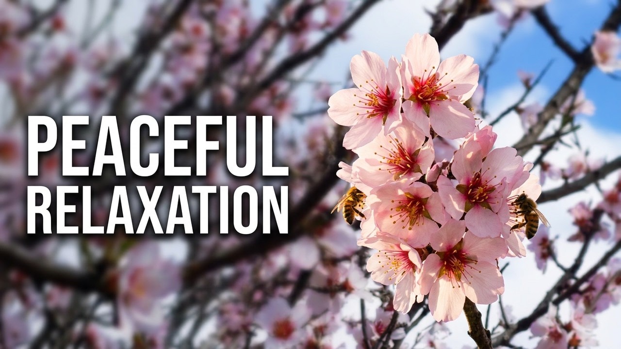 Pink Almond Blossoms ASMR Nature Sounds Peaceful Relaxation