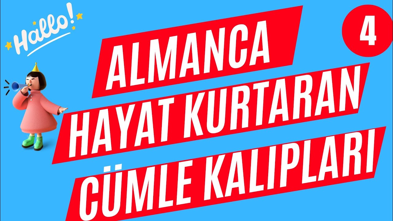 ALMANCA  BİLİNMESİ GEREKEN CÜMLELER-4.   #Almancaöğreniyorum #deutschlernen#almancacümleler#almanca