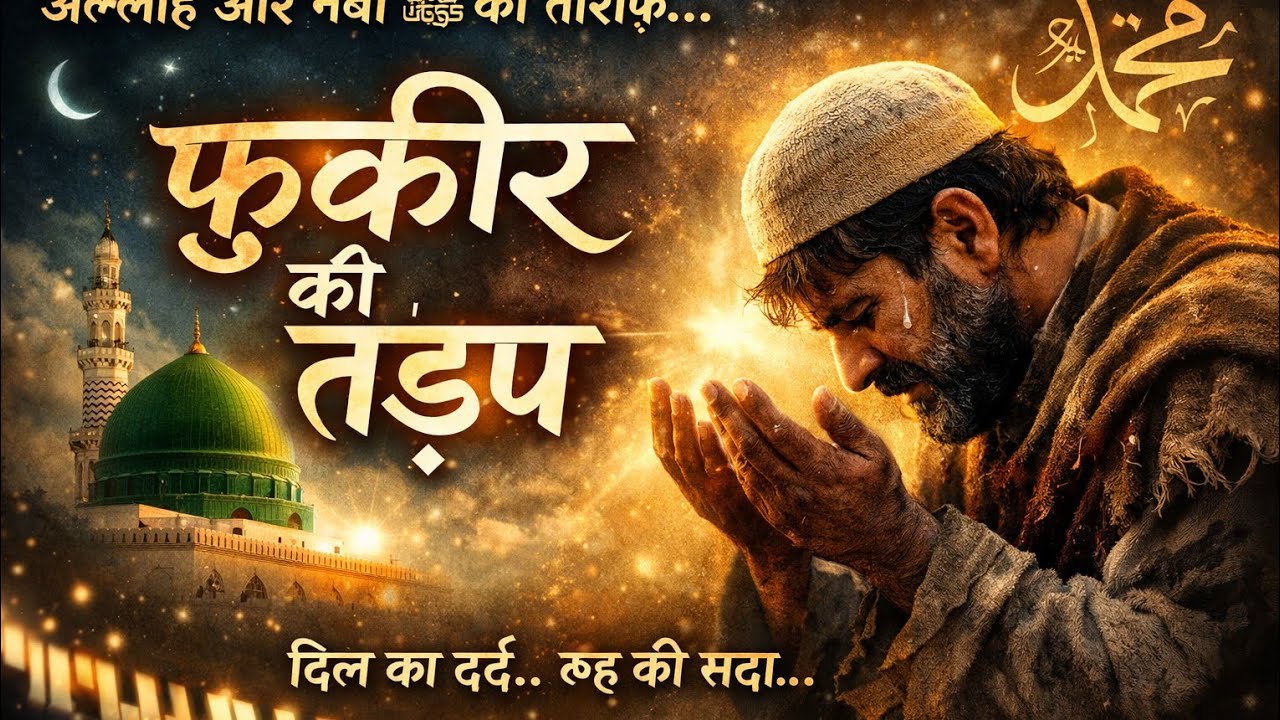 फ़क़ीर की तड़प | Allah Aur Nabi ﷺ Ki Tareef | Heart Touching Naat | Soft Piano Background | Emo 2026