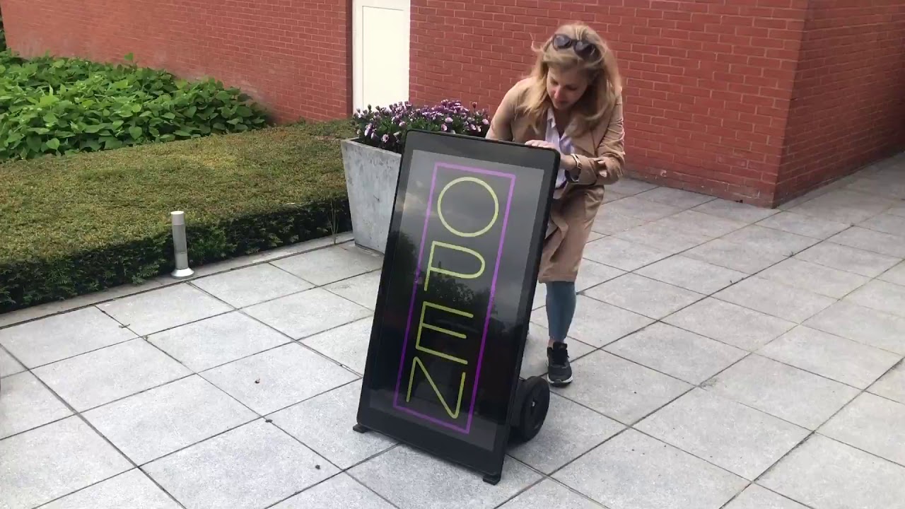 Chevalet numérique extérieur sur batterie - Facilement transportable