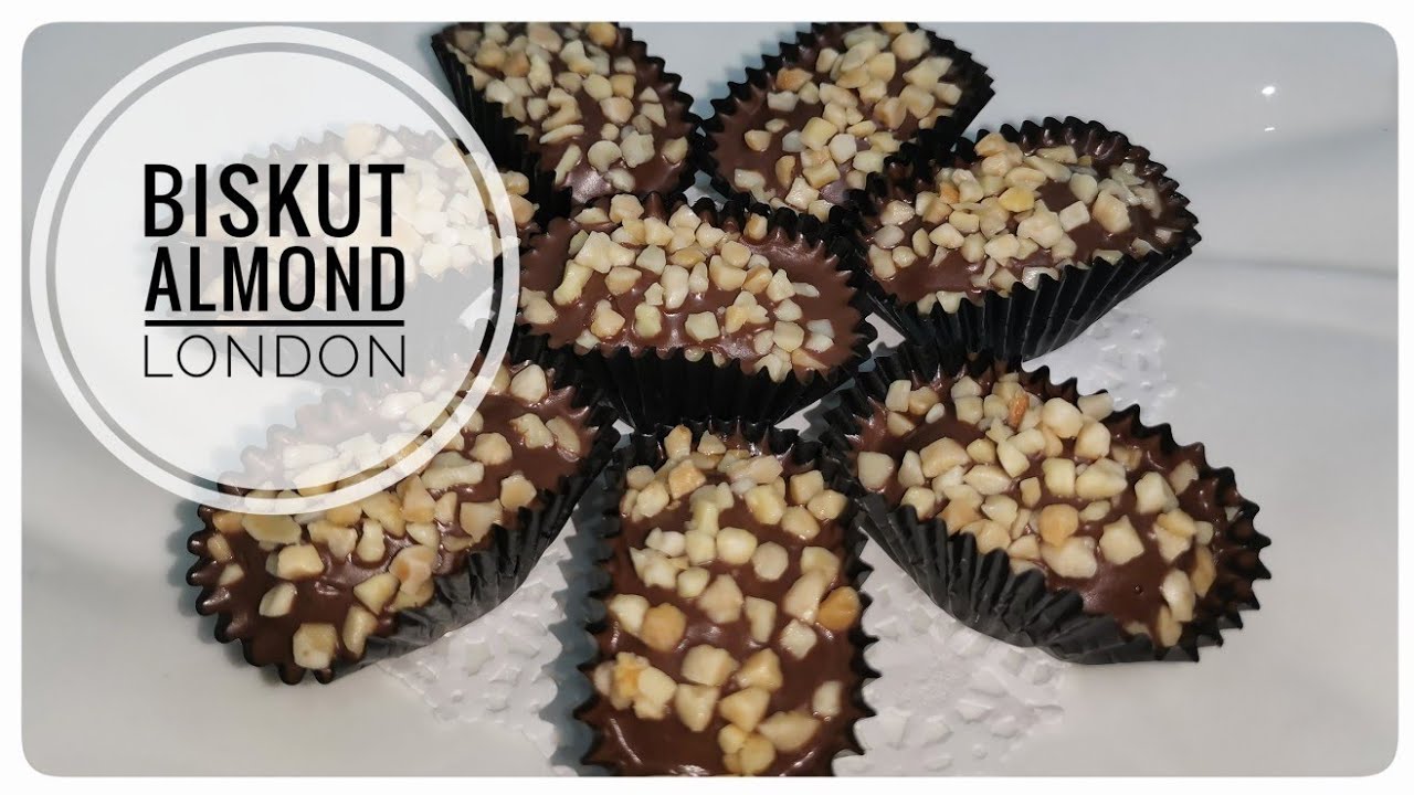Biskut Almond London | London Almond Cookies | Sukatan Cawan | Biskut Raya Paling Digemari