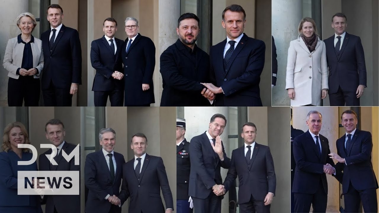 FULL ARRIVALS: Macron Welcomes Starmer, Costa, Ursula, and Zelensky for Global Summit in Paris |AC1B