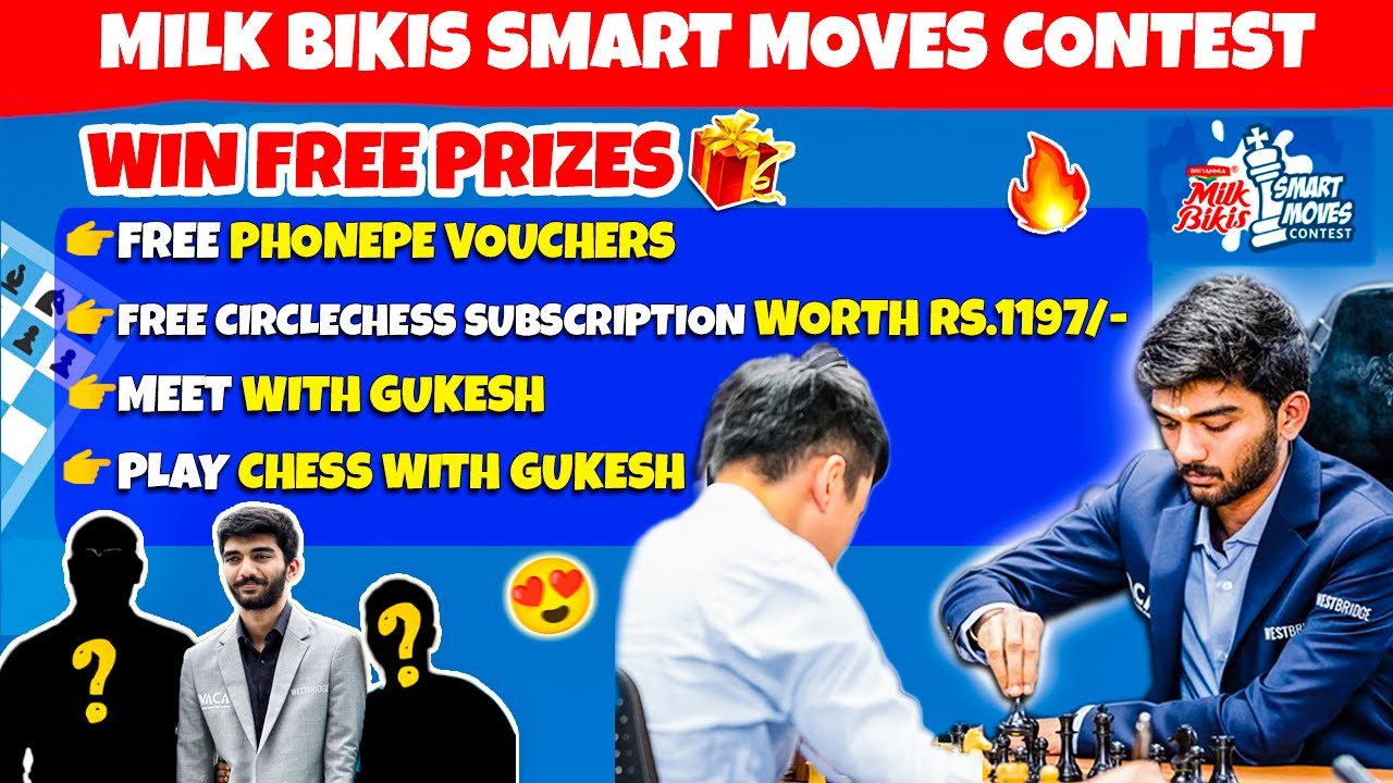 Milk Bikis Smart Moves Contest: Free PhonePe Vouchers, Play Chess, & Meet Grandmaster Gukesh!🔥