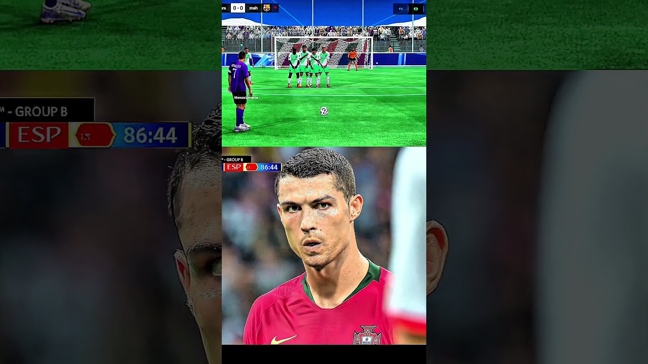 RONALDO Free Kick 🥵| FC Mobile X Real Life🥶| FC Time | #fctime #ronaldo