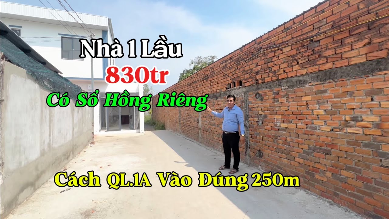 Nhà Có Sổ Hồng Riêng Từng Căn 👉 Cách Chợ Bình Chánh Chỉ 1Km Và Gần QL.1A Chỉ 250m Mà Có 830tr Full 