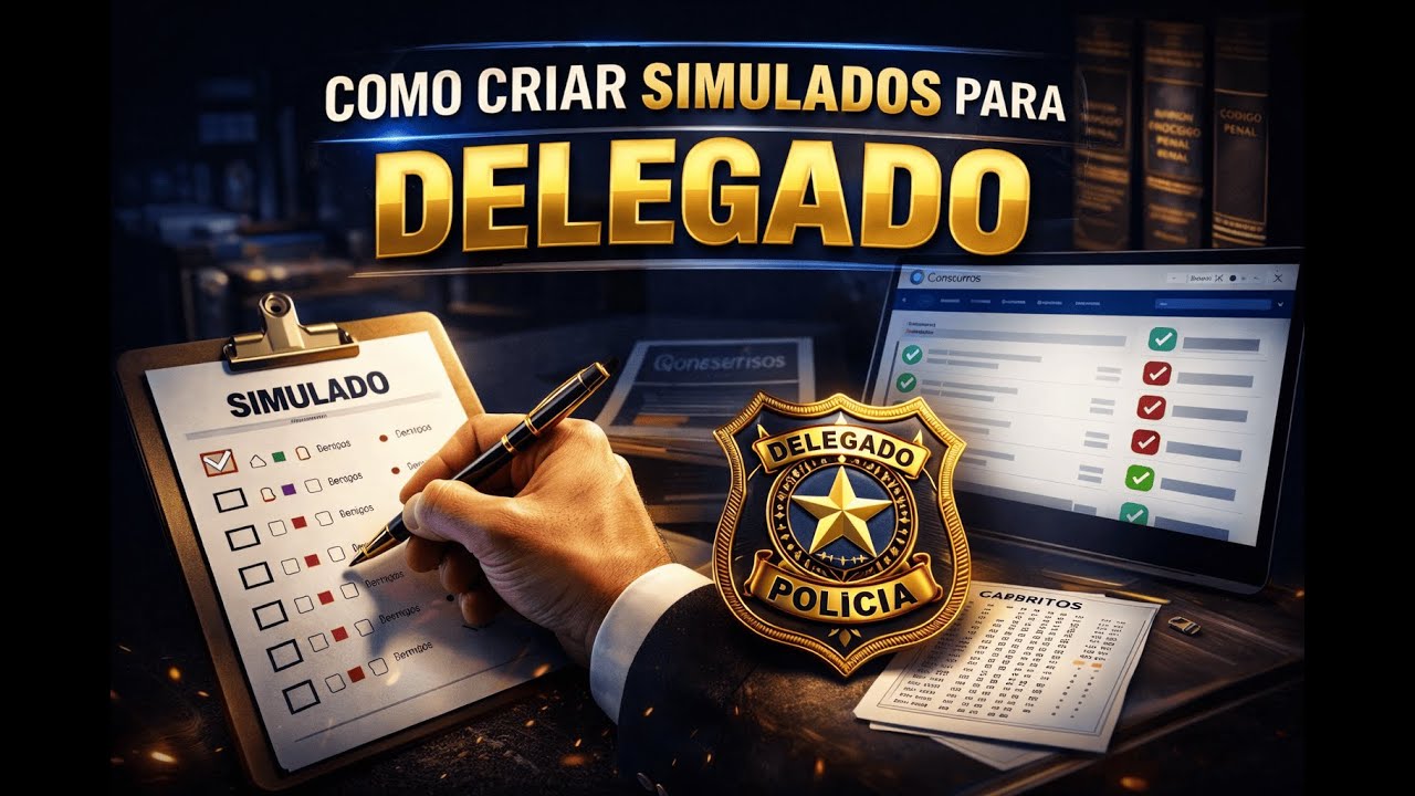 Como montar seus próprios Simulados no QConcursos para Delegado - Mentoria Caminho Policial