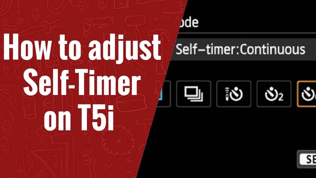 How to Adjust the Self Timer on Canon T5i #selftimer #camera