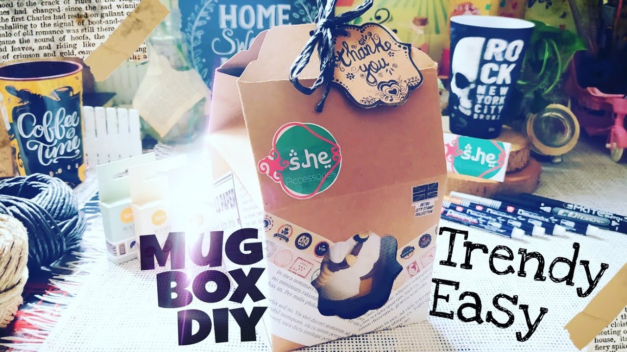 Mug Box DIY 🎁💙  يلا نعمل بوكس المجات التريندي 3 علب بفرخ واحد ب10ج بس 😎 واسعار الخامات في العتبة