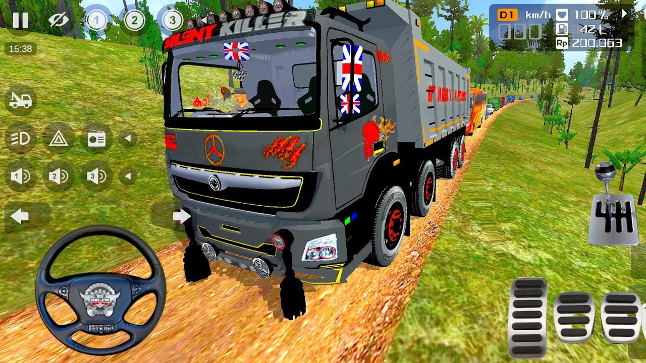 12 Wheeler 4x4 Tipper Truck Driving In Mountain Offroad | Bus Simulator Indonesia | Bussid Mod 