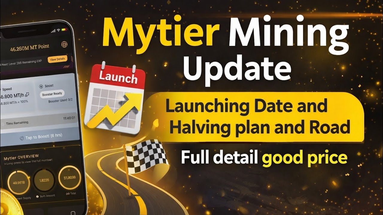 Mytier Mining Update | Launching Date and Halving plan and Road | Full detail. #mytier #mytiermining