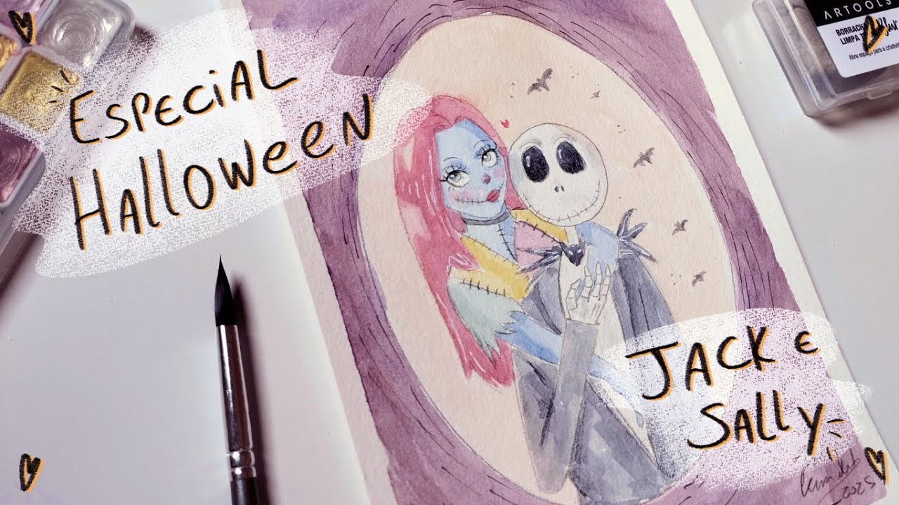 Desenhando clássicos do Halloween / Jack e Sally