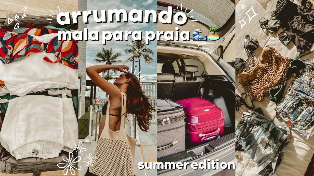 ARRUMANDO MALA PARA VIAJAR!! | praia 🌊🏝️✨