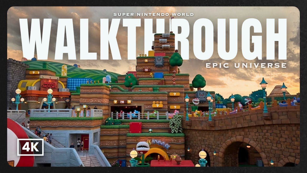 Super Nintendo World – 4K Walkthrough // Universal Epic Universe Preview