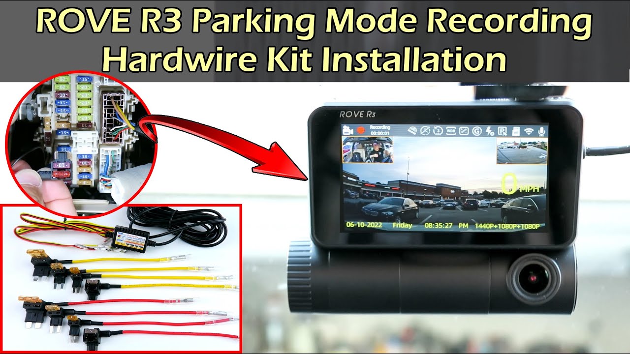 ROVE R3 | Install Hardwire Kit For Parking Mode Recording