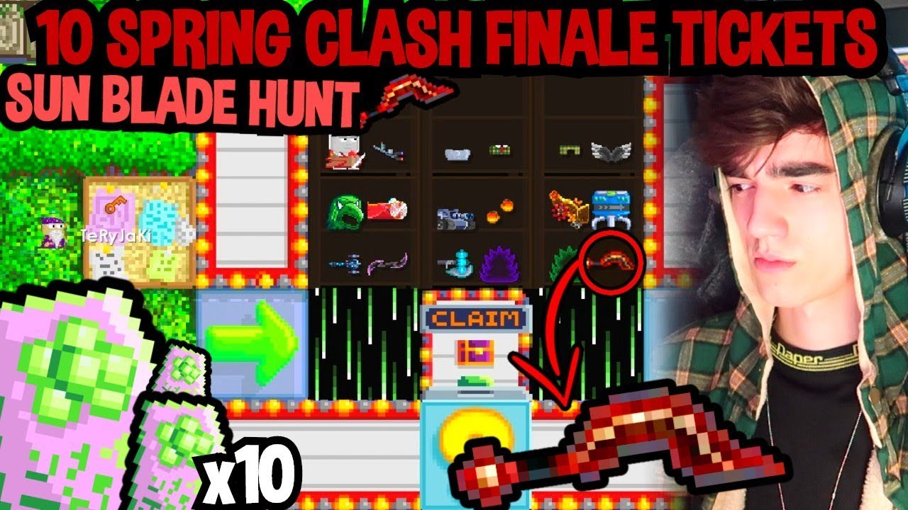 DOING 10+ CLASH FINALE TICKETS (120 DL SUN BLADE HUNT!!) - Growtopia