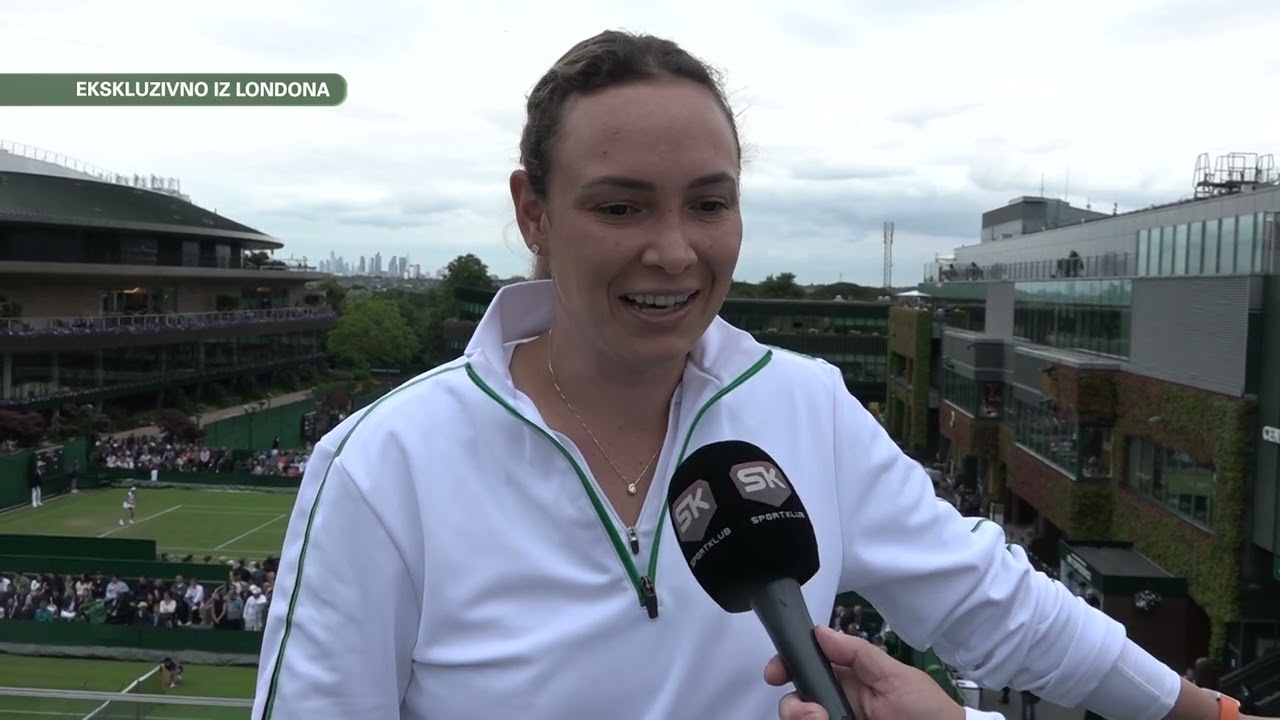 Donna Vekić nakon pobede protiv Vang I SPORT KLUB Wimbledon 2024