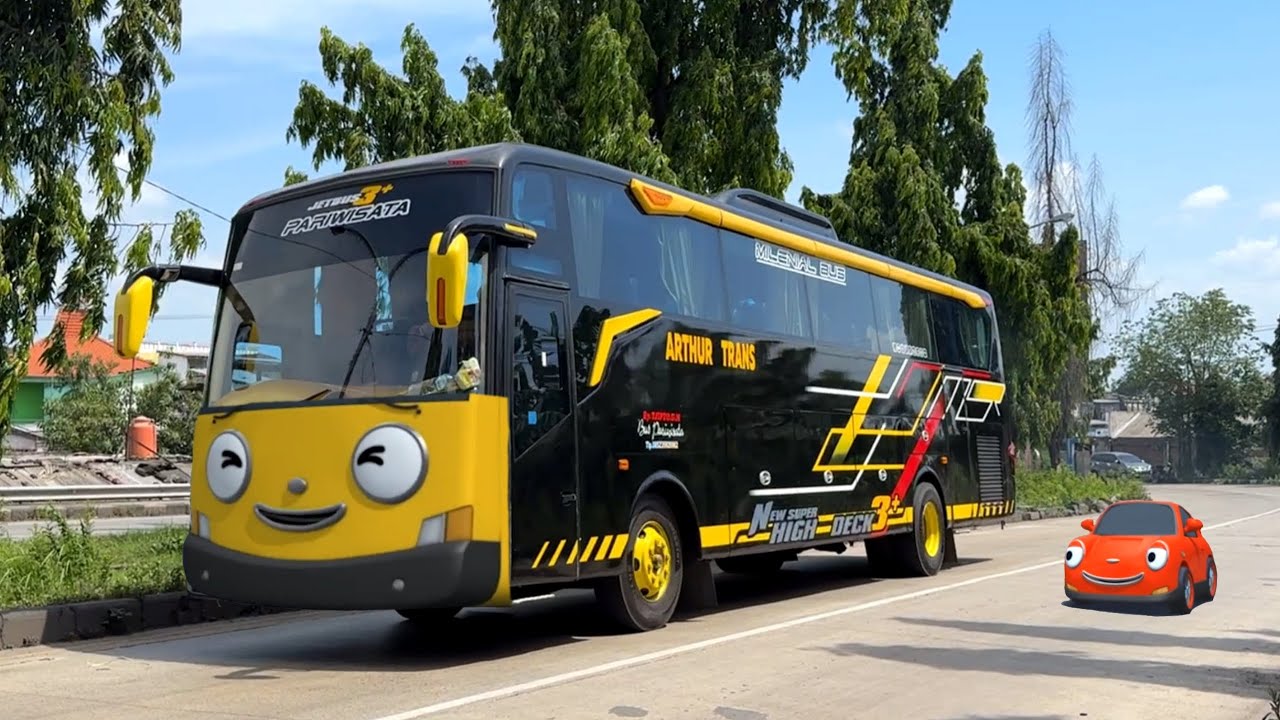 Wow Ada Truk Kontainer Besar, Truk Tangki, Bus Telolet Basuri Mirip Lani Kawan Tayo