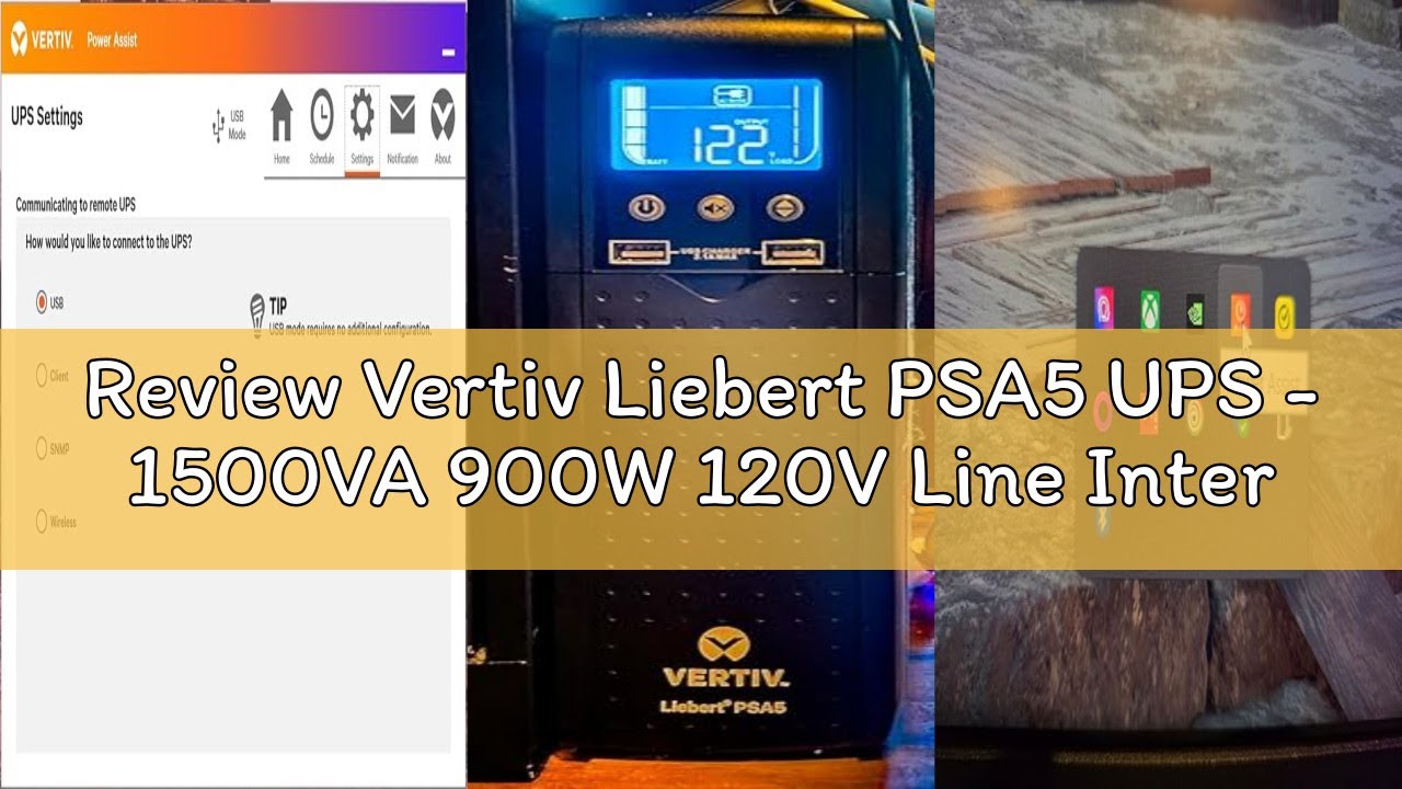 Review Vertiv Liebert PSA5 UPS - 1500VA 900W 120V Line Interactive AVR Tower UPS, 10 outlets, 2 USB