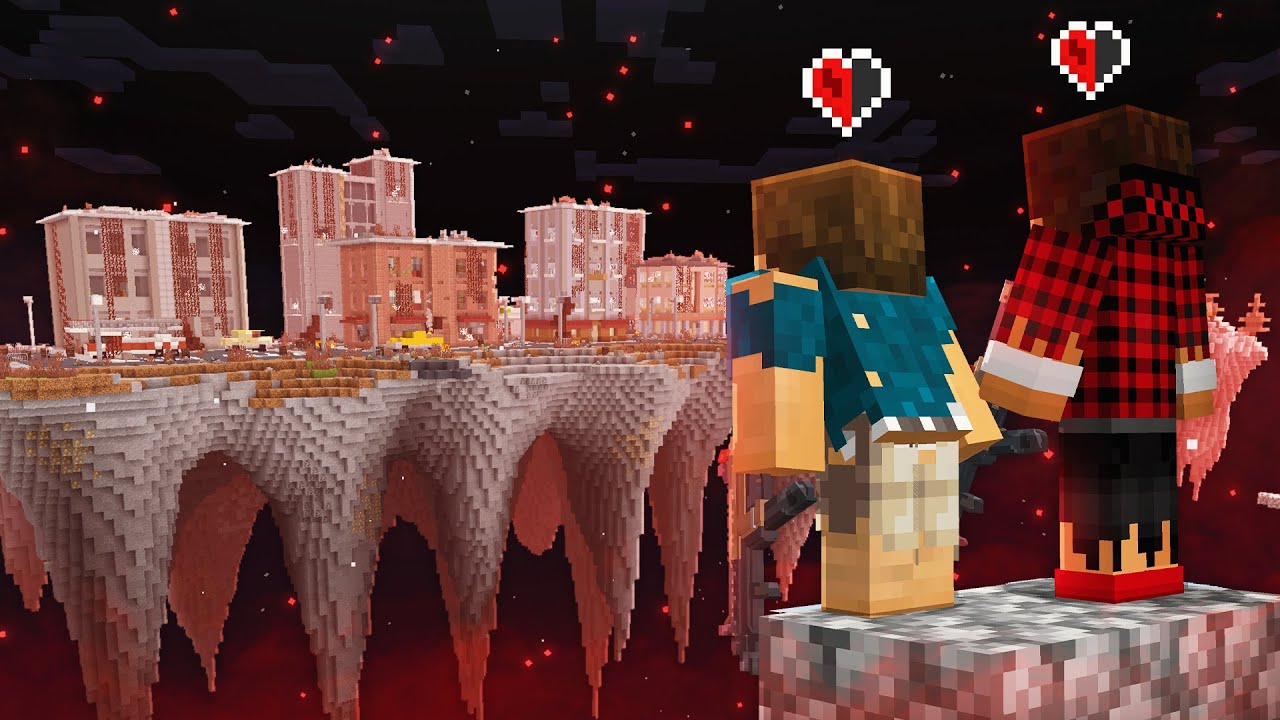 INVADIMOS A CIDADE VOADORA NO APOCALIPSE ZUMBI - SkyBlock Apocalipse #3