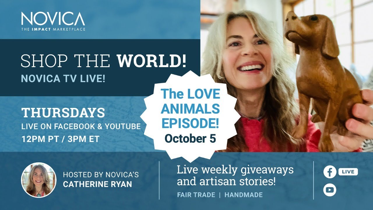 Shop the World!  Novica TV - The Love Animals Episode