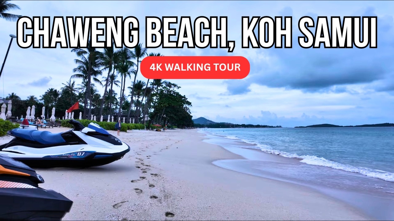 Chaweng Beach | Koh Samui, Thailand 🇹🇭| 4K Walking Tour