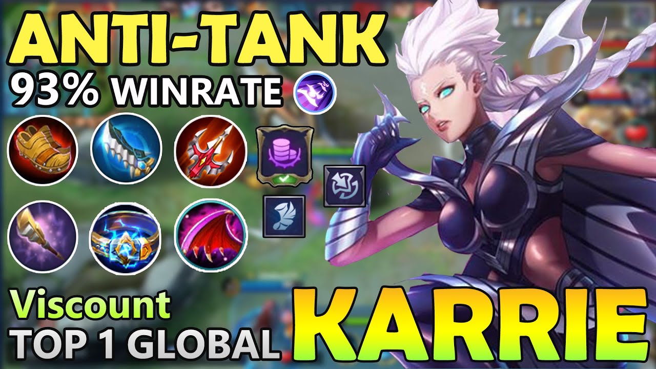 KARRIE  BEST BUILD 2020 - TOP 1 GLOBAL KARRIE  2020