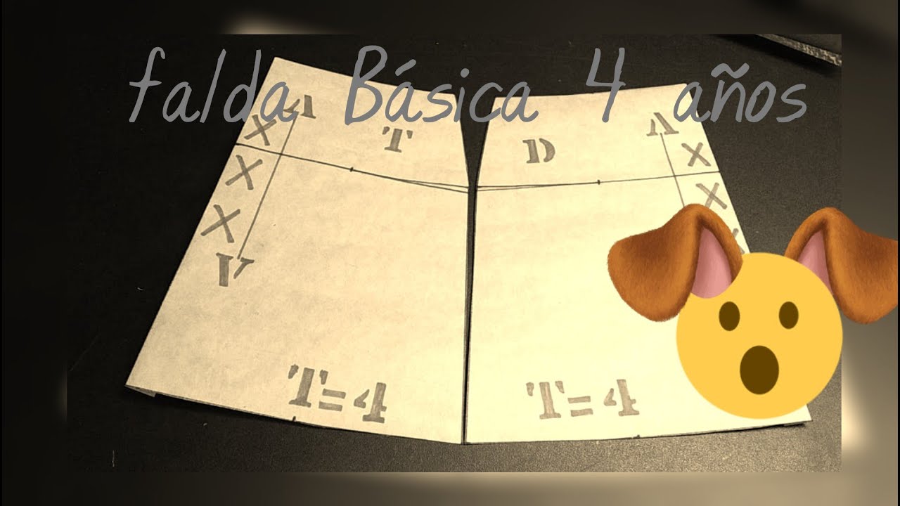 Trazo de falda B&aacute;sica 4 a&ntilde;os