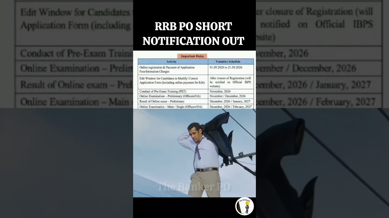IBPS RRB 2026 Short Notification Out 🔥#rrb #rrbpo #ibps #viral #shorts
