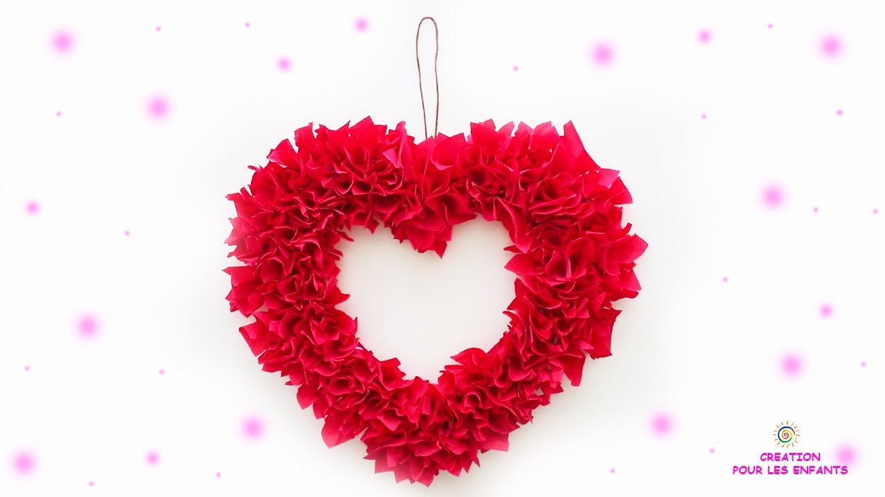 Saint Valentin décoration! DIY cœur pour St Valentin! Idée bricolage St Valentin.