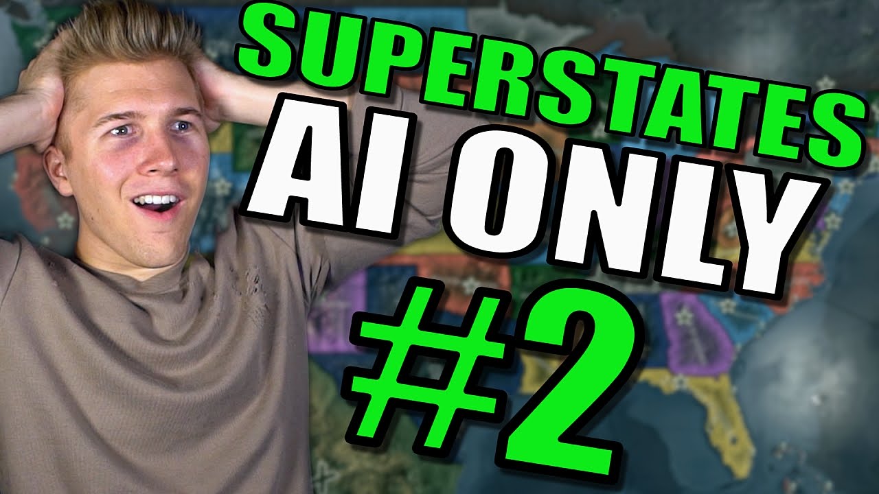 Hearts of Iron 4 - USA States Gameplay AI ONLY Mod | Part 2 | Broken United States!
