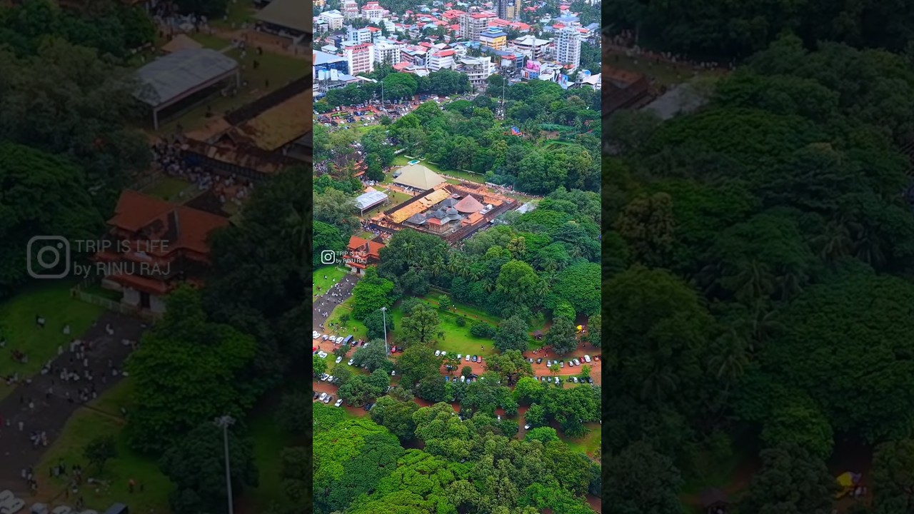 Thrissur Vadakkumnathan Temple Thekkinkad Maidanam Swaraj Round Drone View