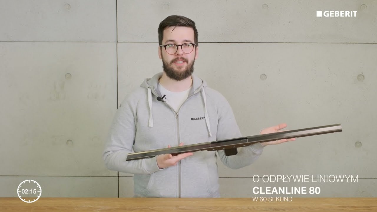W 60 sekund o odpływie liniowym Geberit CleanLine80