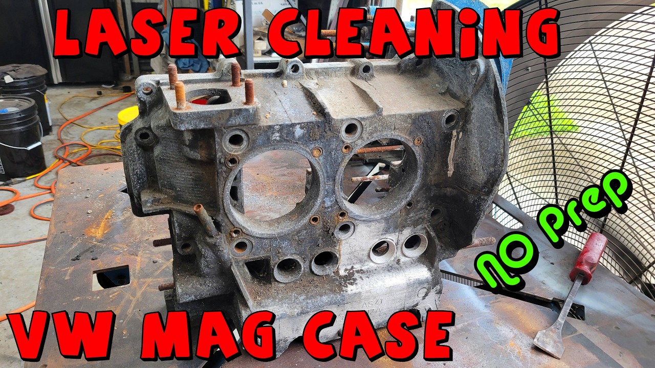 Laser Cleaning A Magnesium VW Engine Case