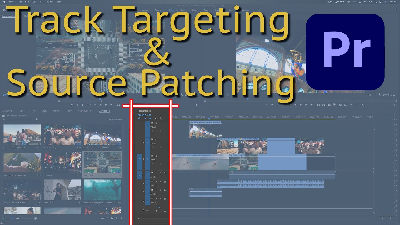 Track Targeting & Source Patching In Adobe Premiere Pro CC 2020