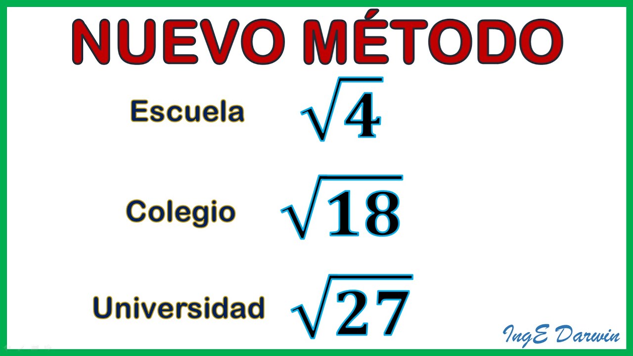 Olvídate de la calculadora - RAÍZ CUADRADA exacta e inexacta en segundos 🤯