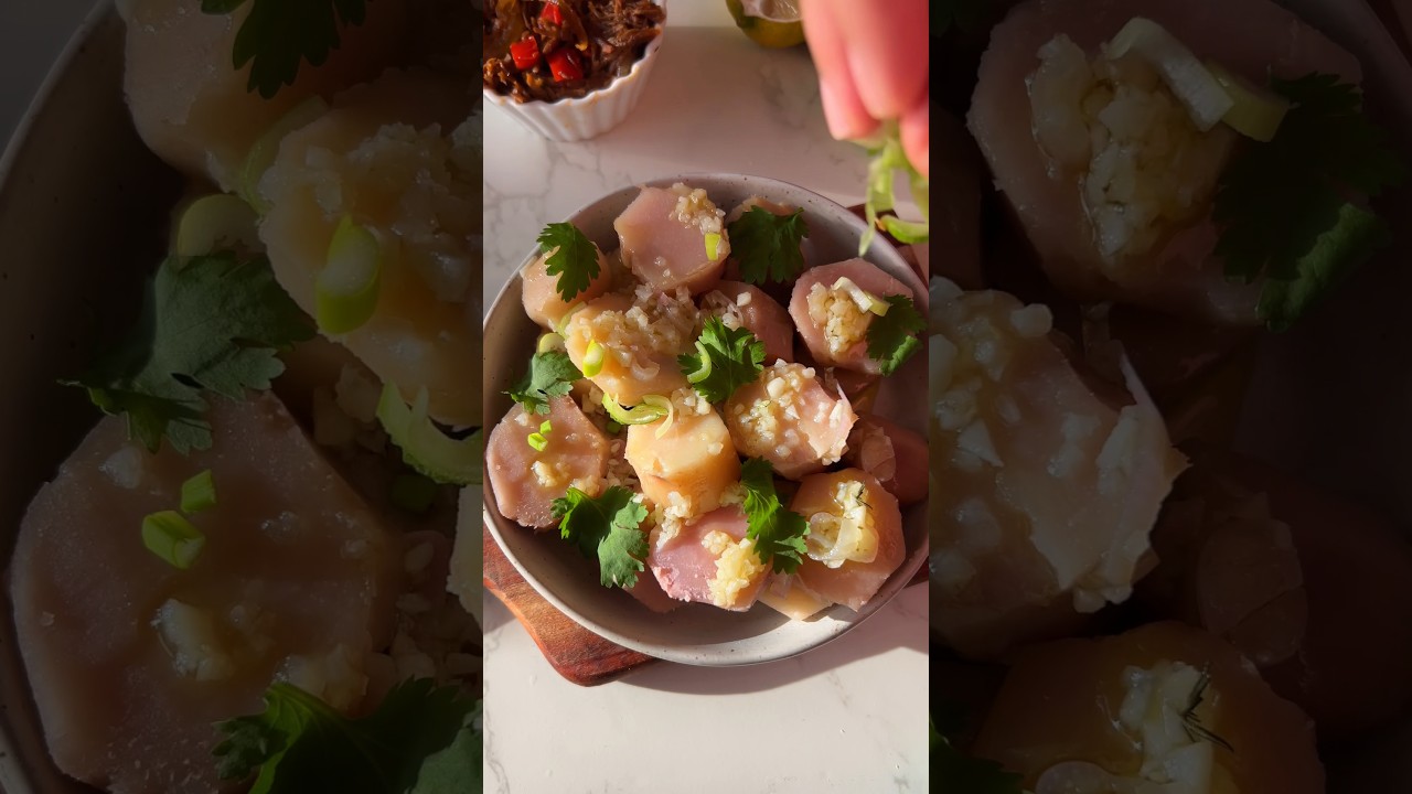 Malanga con mojo&hellip;un cl&aacute;sico de la cocina cubana. #malanga #cubanfood #mojo #healthyfood #healthymeal