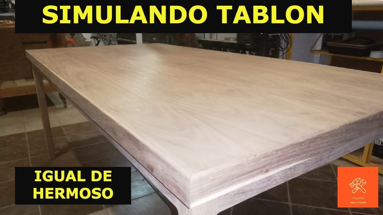 COMO HACER CUBIERTA DE MESA DE TRIPLAY SIMULANDO TABLON