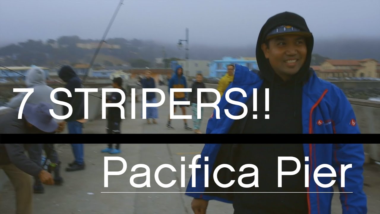 Billy and Ben land 7!! stripers on Pacifica Pier . . .